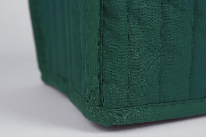 RITZ Premium Universal Two Slice Toaster Cover, 11.25" x 5.75" x 7", Polyester and Cotton Quilted, Fingerprint Protector, Super Soft Appliance & Dust Cover, Appliance NOT Included, Dark Green