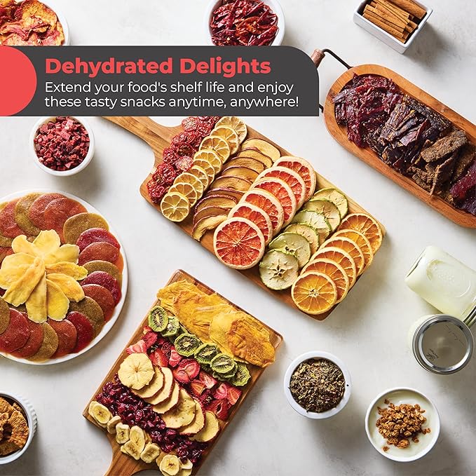 Magic Mill Pro Food Dehydrator Machine | Powerful 600W Rear Fan Even-Drying System | 7 Full-Size Stainless Steel Trays | 95°-176° Temperature Control, 48H Timer, Keep Warm + Auto Shutoff | ETL Listed