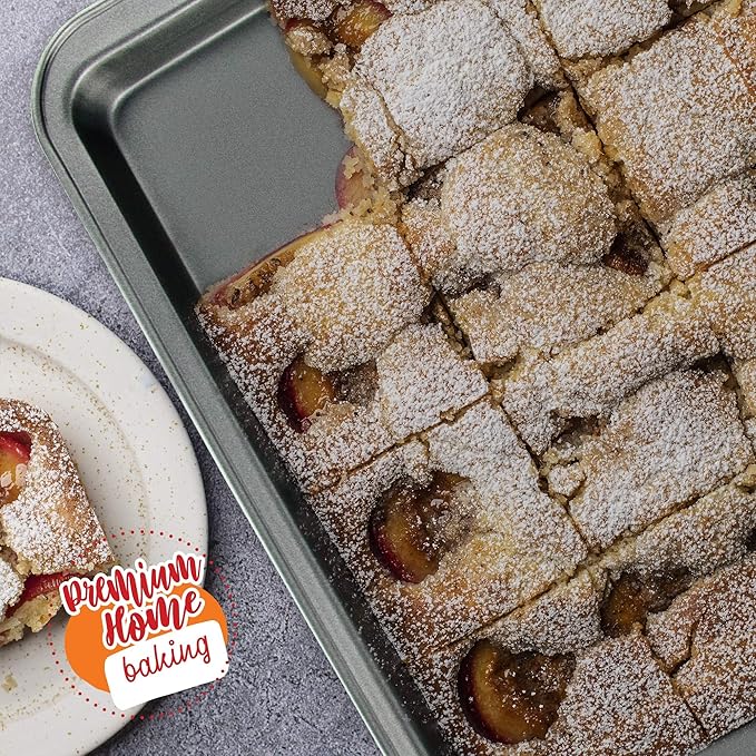 Duo: Non-Stick Steel 6-Cup Muffin Pan with Silicone Handles & Reusable Liners + Premium 11x14 Inch Non-Stick Baking & Cookie Sheet Pan.