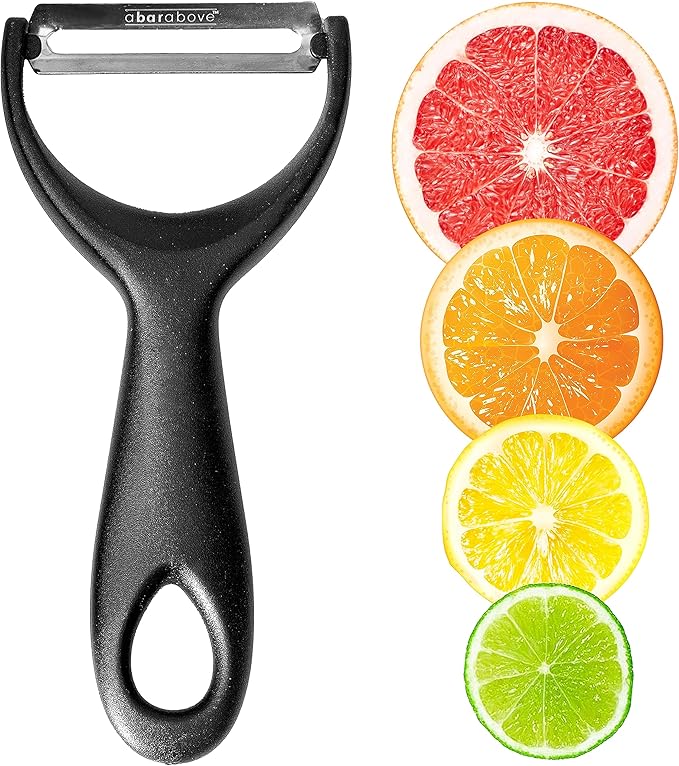 A Bar Above Gold Citrus Peeler, Premium Stainless Steel Fruit Peeler for Oranges, Lemons, and Garnishes, Ergonomic Bar Tool for Peeling Citrus, Cocktail Garnish Zester, Bartender Tool for Home and Bar