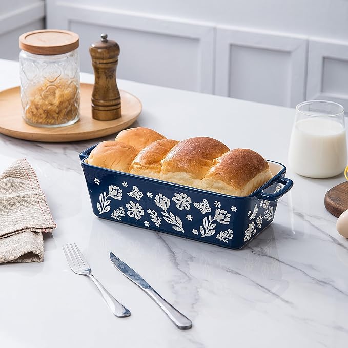 Wisenvoy Bread Pan Loaf Pan Ceramic Bread Pans for Baking Meatloaf Pan Nonstick Loaf Pans