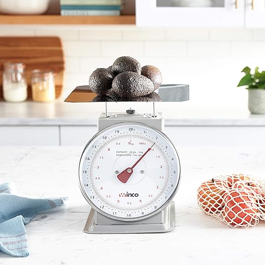 Winco Analog Receiving Scale with Dial, 8"