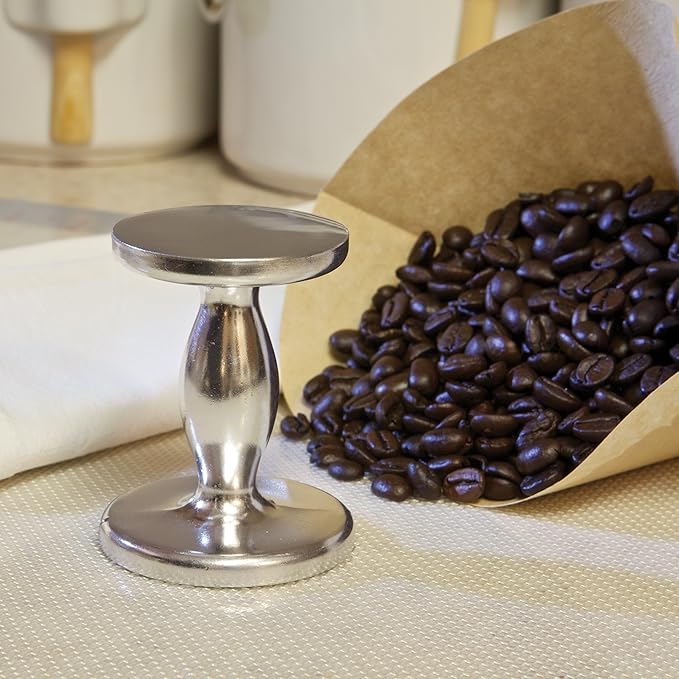 Fox Run Coffee/Tart Tamper, 2.25 x 2.25 x 2.75 inches, Metallic