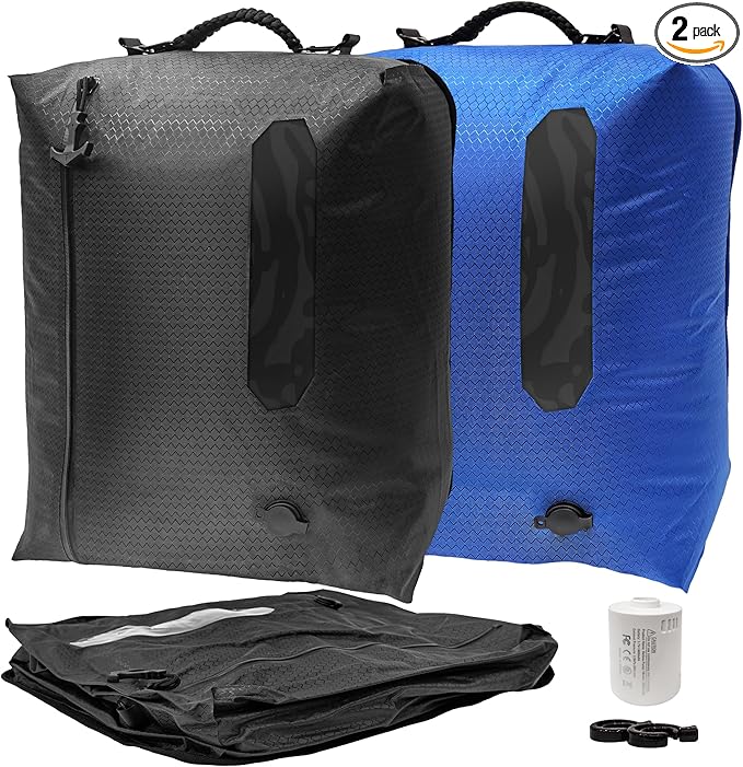 ZPO Vacuum Travel Bags with Wireless Electric Pump (2 Pack), IP67 Waterproof Reusable Compression Packing Cubes with Transparent Window, Space Saver Storage Bags for Clothes, Luggage & Suitcase