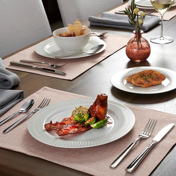 Oneida Silverware Set, Easton 5-Piece Fine Flatware Place Setting, Service For 1, Dishwasher Safe, 18/10 Stainless Steel, Knives Spoons And Forks, Home And Kitchen Utensils Set (Silver, 5 Piece)