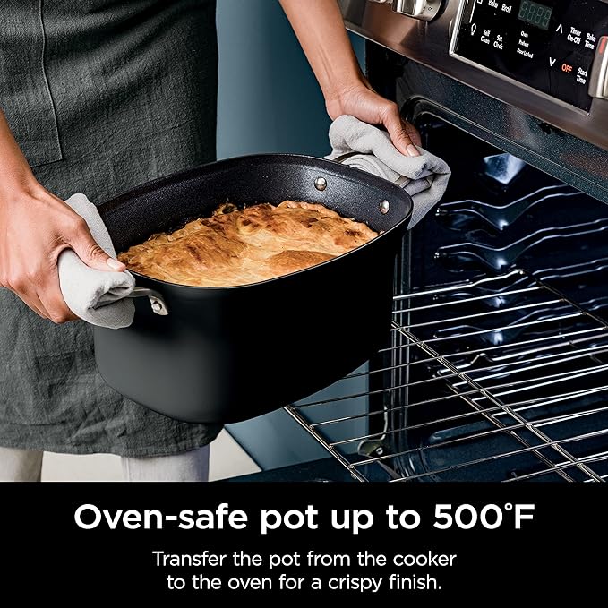 Ninja® 12-in-1 PossibleCooker™ PLUS | 8.5-qt - Sous Vide & Proof Multi-Cooker | Slow Cooker, Dutch Oven & More | Glass Lid & Integrated Spoon | Nonstick | Oven Safe Pot to 500°F | Black | MC1010