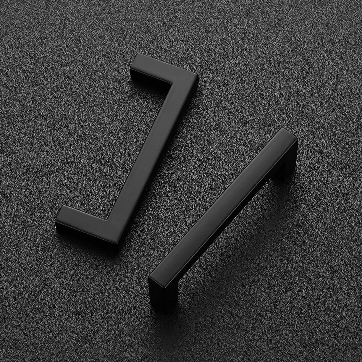 Ravinte 60 Pack 3 Inch Matte Black Square Bar Drawer Handles - Slim Black Cabinet Handles and Black Pulls for Kitchen Cabinet Hardware