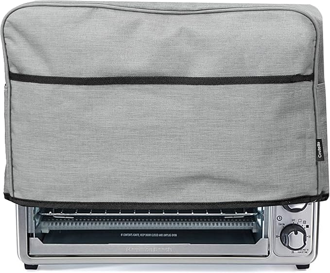 Crutello 6 Slice Toaster Oven Cover - Storage Pockets, Heavy-Duty Dust Covers