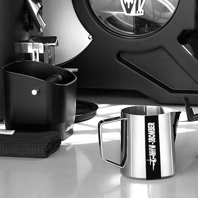 MHW-3BOMBER Espresso Steaming Pitcher Milk Frothing Pitcher Stainless Steel Milk Coffee Cappuccino Latte Art Barista Cup 16.9oz/500ml (Glossy), P5002S