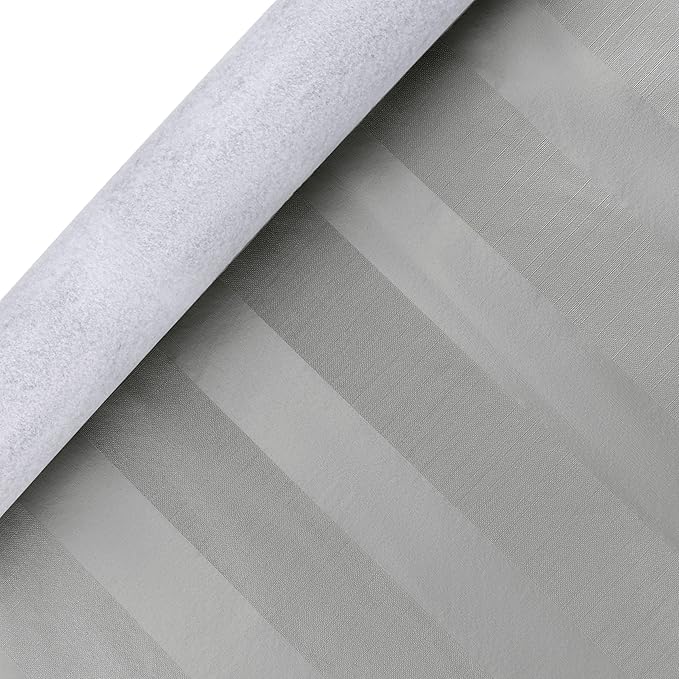 Luxury Table Protector Pad, 2 in 1 Table pad + Great Looking Tablecloth - Heat Resistant, Spill & Stain Proof - Flannel Backing (54x144, Silver - Silk Stripe)