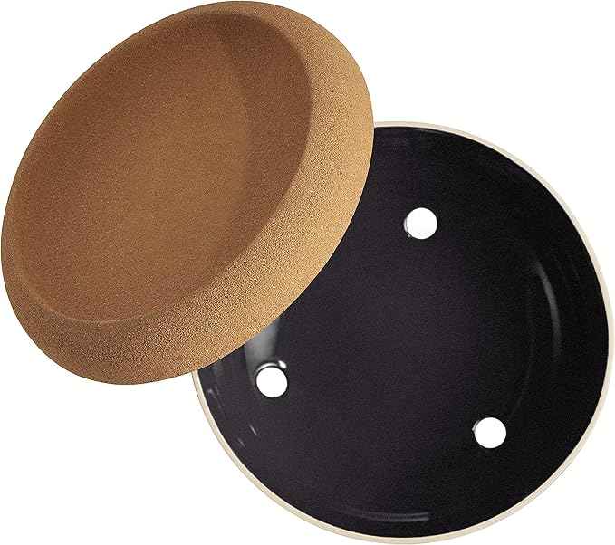Emile Henry Made in France Large Fruit & Vegetable Storage Pantry Bowl, 14.1 inch diameter, Black Truffle