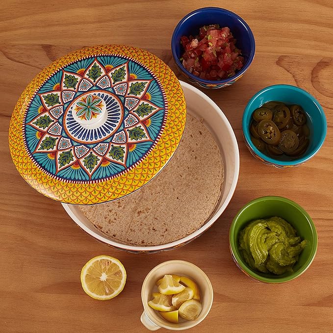 Bico Havana Taco Tuesday Set, Tortilla Warmer and Taco Holder, Microwave and Dishwasher Safe