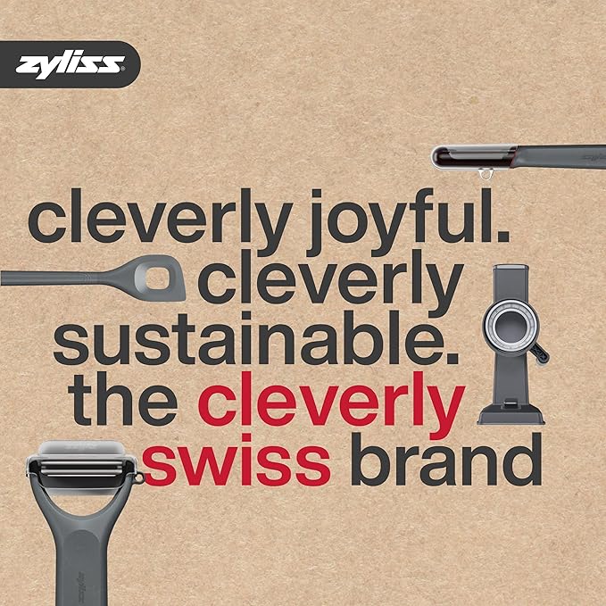 Zyliss Susi 3 Garlic Press - Aluminium Press with Built-In Cleaning Tool - Garlic Crusher, Mincer & Peeler for Unpeeled Cloves