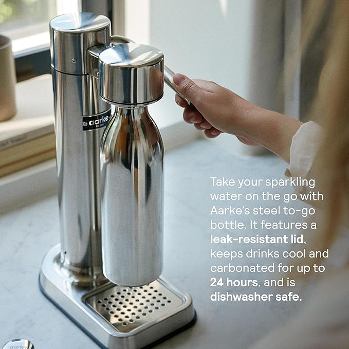 aarke - Carbonator III Premium Carbonator/Sparkling & Seltzer Water Maker with PET Bottle (Copper)