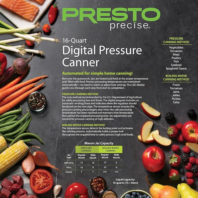 Presto 02154 Precise 16-Quart Digital Pressure Canner