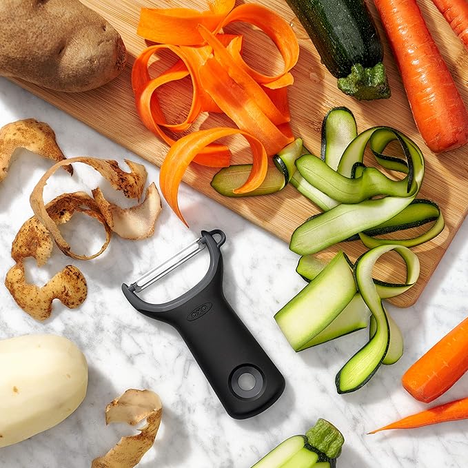 OXO Good Grips Swivel Vegetable Peeler and OXO Good Grips Prep Y-Peeler, Silicone