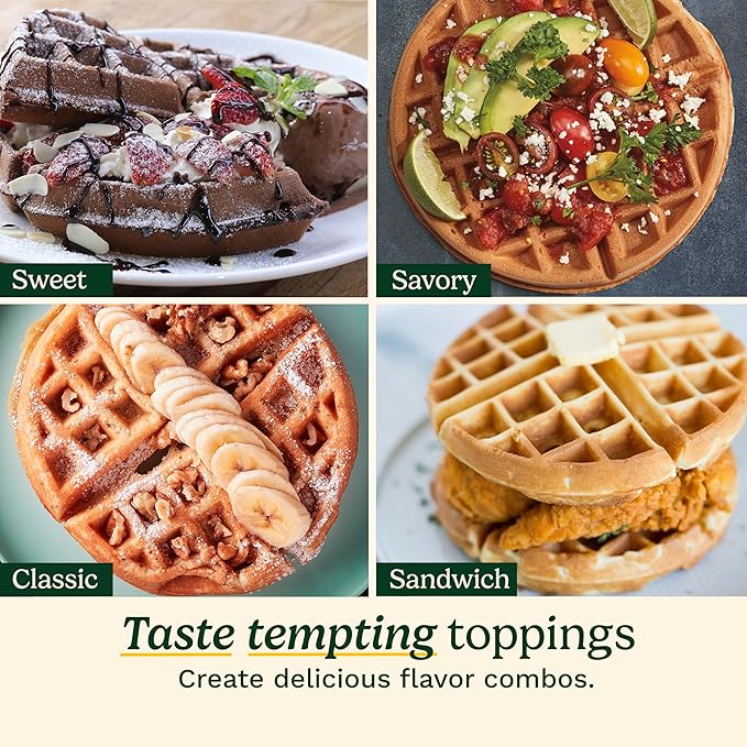 Cuisinart Double Flip Belgian Waffle Maker, WAF-F40NAS, Stainless Steel, Grey and Black