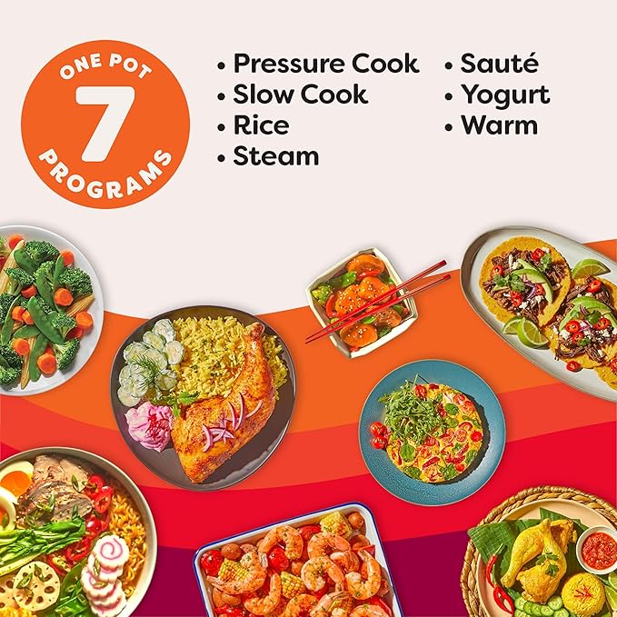 Instant Pot 4QT RIO Mini 7-in-1 Multi-Cooker, Pressure Cooker, Slow cook, Sauté, Steam, Rice Maker, Yogurt, & Warmer, Sea Salt, 4 Quarts