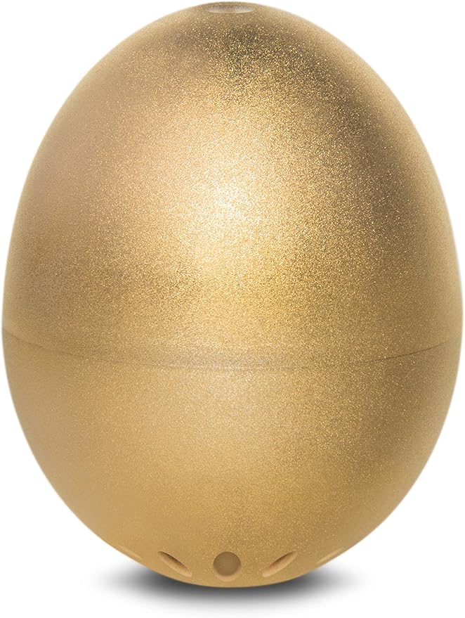 The Golden BeepEgg – Egg Timer for Boiling Eggs – Musical Egg Cooker for Soft, Medium, Hard Boiled Eggs – Food Safe – Singing Floating Egg Timer – Egg Cooker for 3 Levels of Doneness - Brainstream