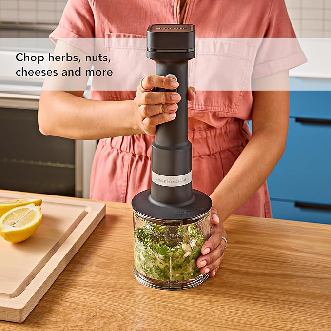 KitchenAid Go Cordless Hand Blender with Accessories - battery sold separately, KHBRV05, Black Matte