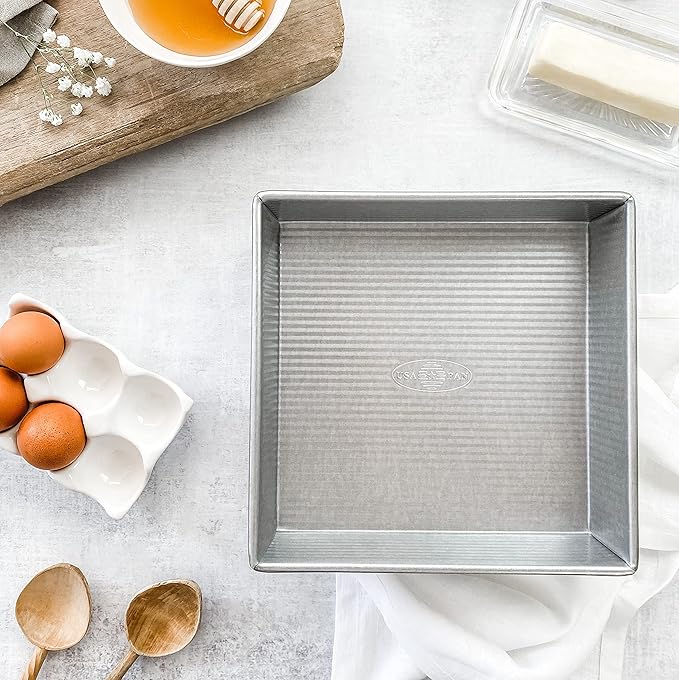 USA Pan Bakeware Nonstick Square Cake Pan, 9 Inch, Aluminized Steel