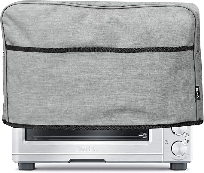 Crutello 9 Slice Toaster Oven Cover with Storage Pockets - For Small Appliances, Durable Kitchen Appliance Covers