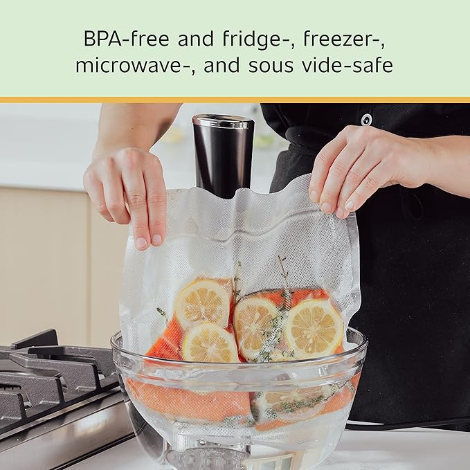 FoodSaver Premium Vacuum Sealer Bags Multisize Variety Pack 30-Count Perfect for Freezer & Pantry Storage Sous Vide Cooking BPA Free