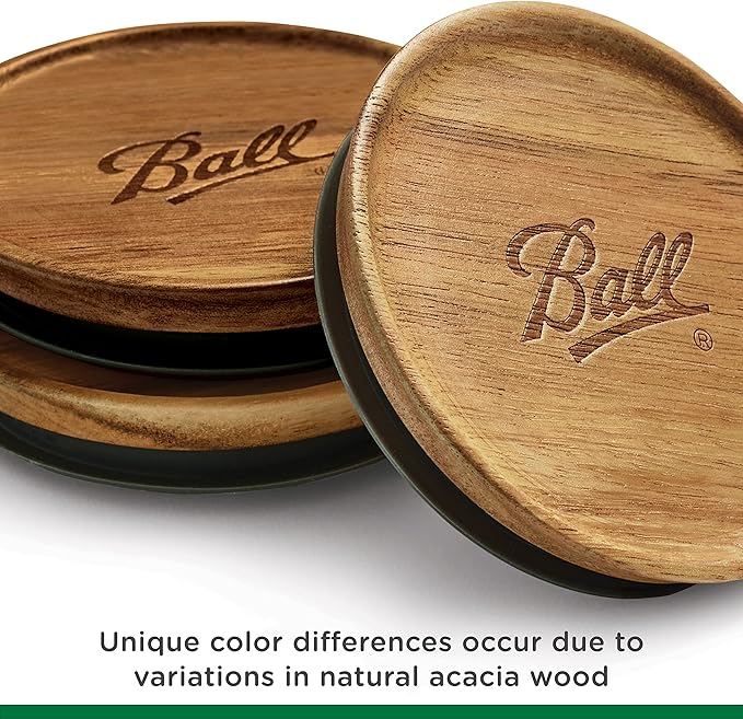 Ball Jar Wooden Storage Lids