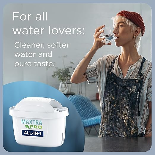 BRITA Marella Water Filter Jug Graphite (2.4L) incl. 1x MAXTRA PRO Pure Performance Cartridge - Fridge-Fitting jug with Digital LTI and Flip-Lid - Now in Sustainable Smart Box Packaging