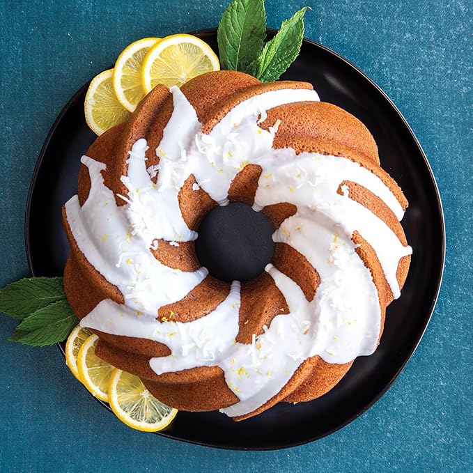 Nordic Ware Formed Swirl Bundt, 10 Cup, Twilight Blue