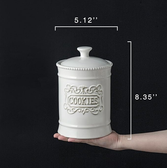 Large Ceramic Cookie Jar With Lid Cookies Canister Vintage Cookie Jar Cookie Jars For Kitchen Counter Decorative
