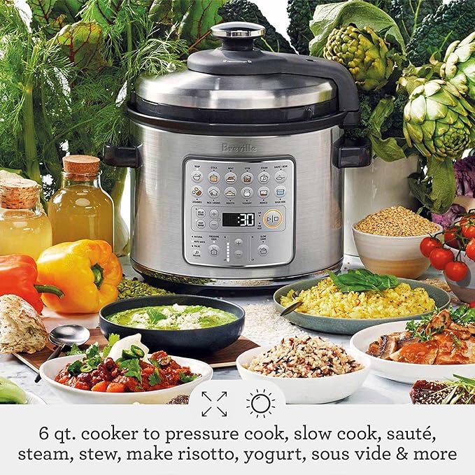 Breville Fast Slow Go Pressure Cooker BPR680BSS, Brushed Stainless Steel