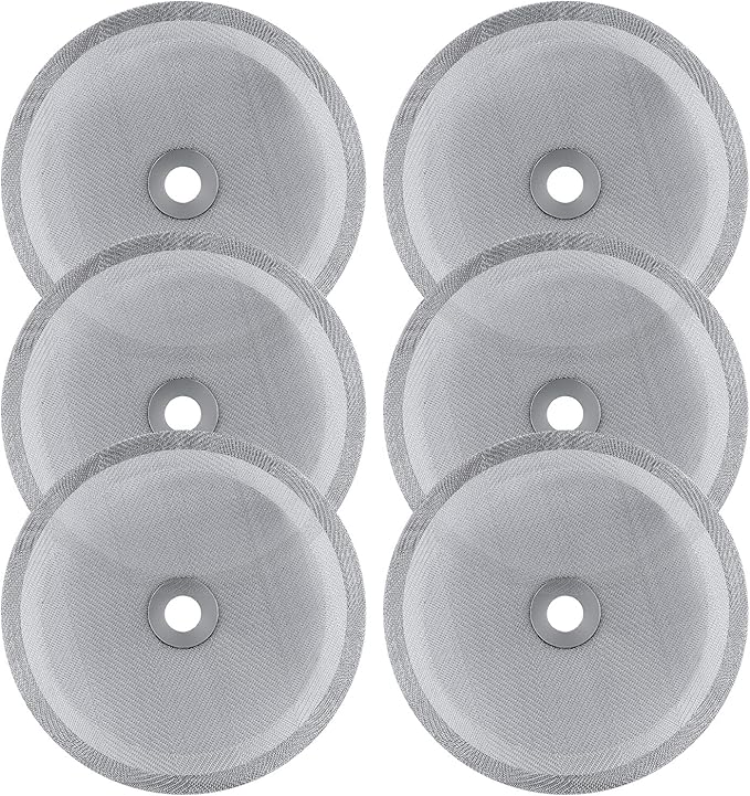 Sivaphe 12 oz French Press Replacement Filter, 1-2 Cup Coffee Maker Stainless Steel Filter, 6 Pieces Mesh Screen for 350ml Small French Coffee Press