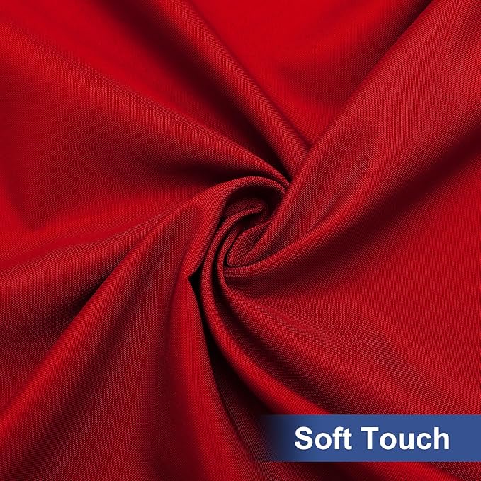 homing Rectangle Table Cloth Cover, Waterproof Polyester Elastic Fitted Tablecloth, Fits for 5 Foot Folding Tables, Washable Table Protector for Christmas, Holiday, Party (Red, 36" x 60")