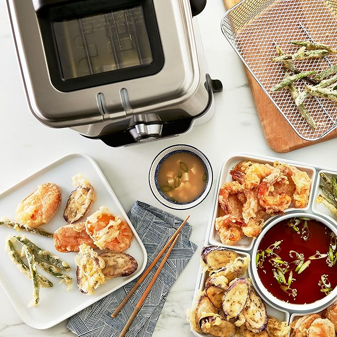 T-fal 3.5L Stainless Steel Deep Fryer with Basket for Home Use, 1700W, Deep Fryer with Oil Filtration, Temp Control, Digital Timer