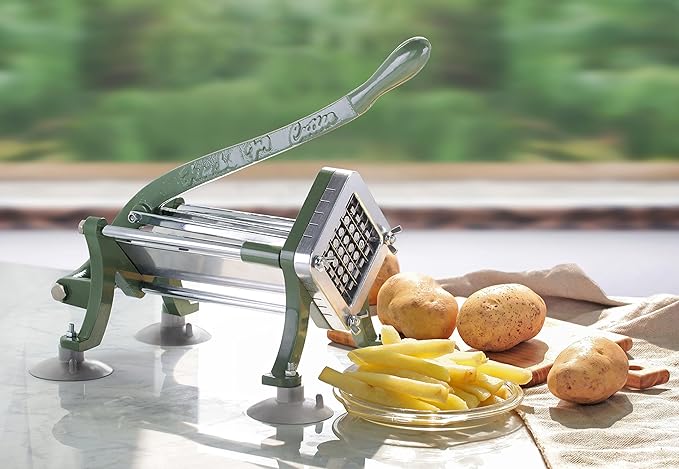 New Star Food Service 42313 Commercial Restaurant French Fry Cutter with Suction Feet, 1/2-Inch
