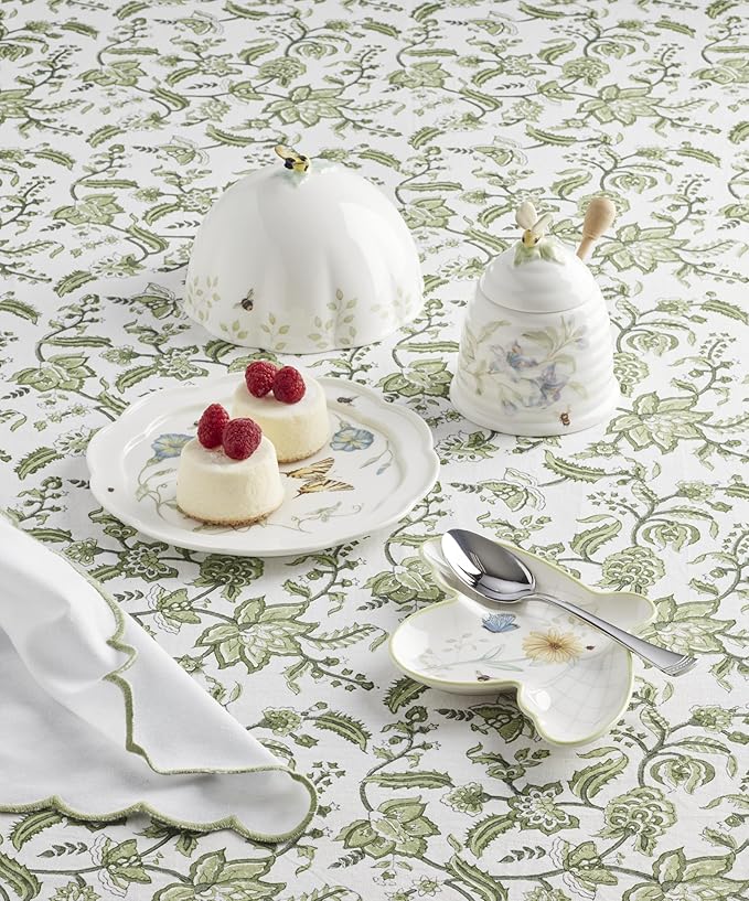 Lenox Home And Kitchen, Butterfly Meadow Beehive Spoon Rest, Porcelain Material, Dishwasher Safe, Kitchen Decor, Coffee Bar Accessories, Butterfly And Flowers Design, Home Accessories (White, 1 Piece)