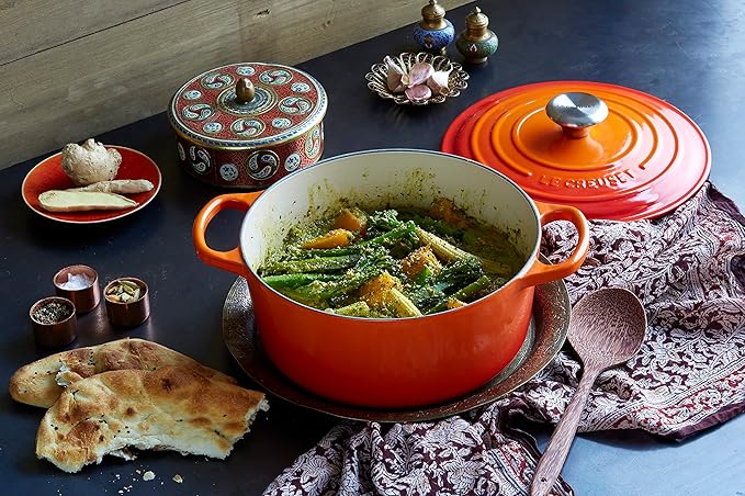 Le Creuset Enameled Cast Iron Signature Round Dutch Oven, 5.5 qt., Flame