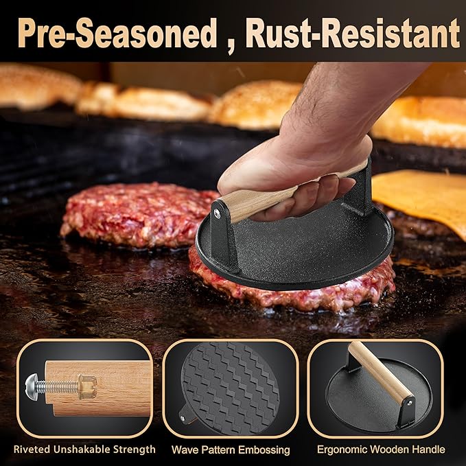 238PCS Premium Griddle Accessories Kit, Griddle Tools for Flat Top Grill with Enlarged Spatulas, Burger Press, Basting Cover & Storage Bag, Flat Top Grill Accessories for Outdoor Barbecue