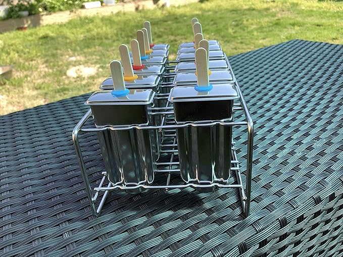 12 cavity mold stainless steel popsicle mold metal ice pop molds bpa free -ice Cream Ice Lolly Popsicle Mold pop molds with wooden sticks-ice pop maker molds popsicle mold stainless steel