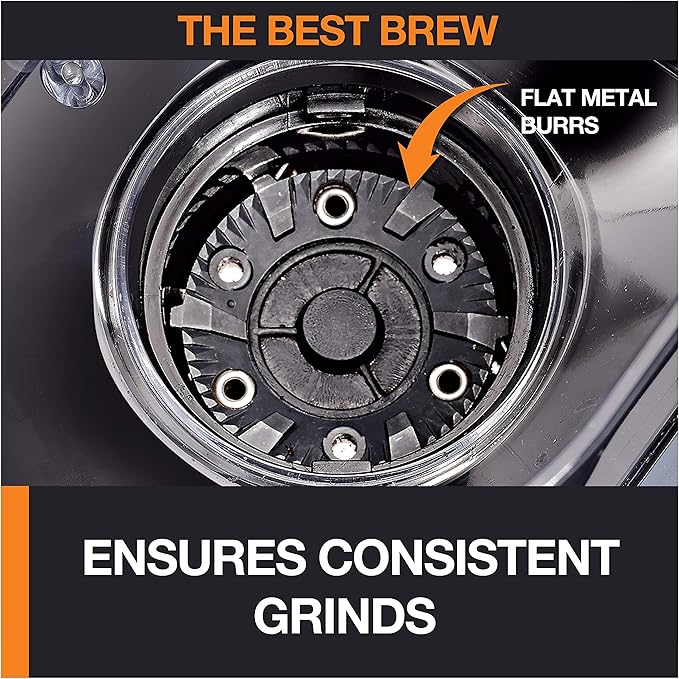 KRUPS Precision Burr Coffee Grinder: 12 Settings, 8 oz Capacity for Drip, French Press, Espresso, Pour Over, Cold Brew - Stainless Steel, 110W, Auto-Stop, Easy Clean - Coffee Grinders for Home Use