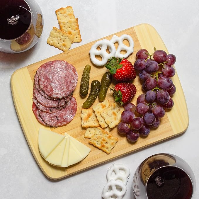 Totally Bamboo Hana Cutting Board – 10" x 7" Small Bamboo Prep Board | Lightweight, Durable & Gentle on Knives | Stylish Compact Cutting Surface for Chopping Fruit, Veggies & Garnishes
