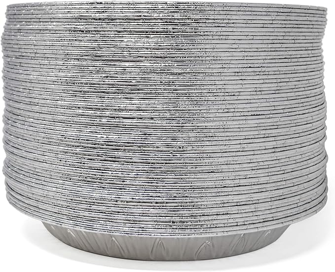 Fig & Leaf (360 Pack) Premium 9-Inch Pie Pans l Disposable Aluminum Foil l Heavy-Duty l Tin Plates for Tart Quiche Pies