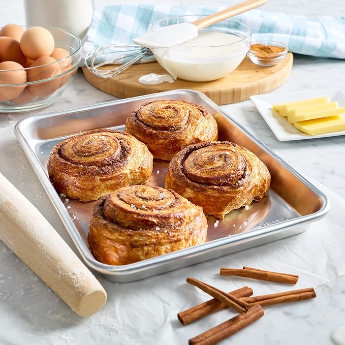 Chigcago Metallic Recyled Aluminum Small 9x13 Baking Sheet, Made With Recylced Aluminum, Perfect For Everyday Baking And Roasting Use