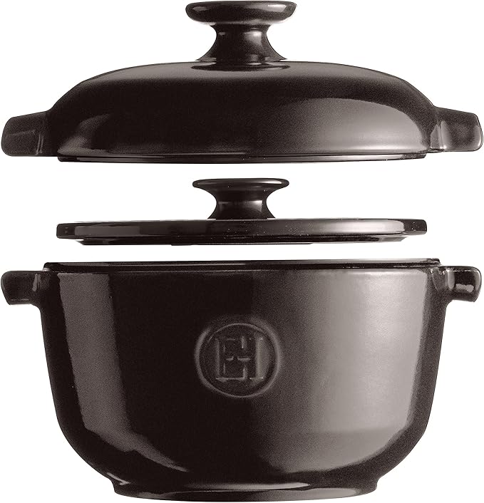 Emile Henry 2.5 qt Rice Pot | Charcoal