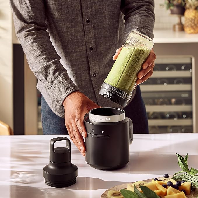 KitchenAid Go™ Cordless Personal Blender - battery sold separately, KSBR200, Black Matte