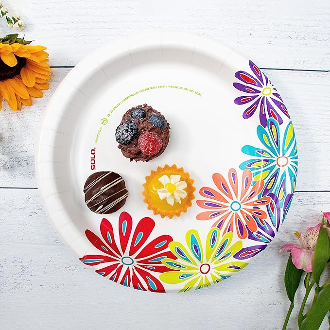 Solo Anyday 10" Paper Plates, Mega Pack of 100ct