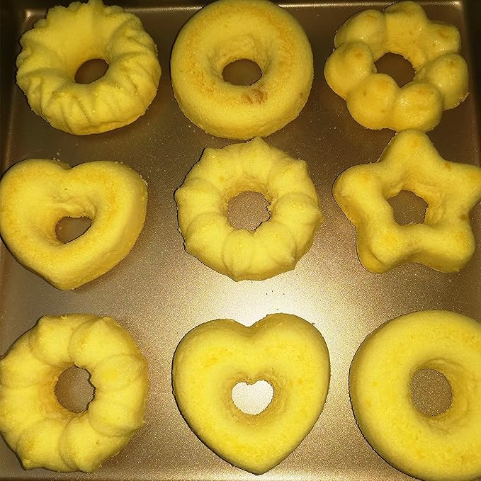 To encounter 24Pack Silicone Molds, Nonstick 3 inches Donut Mold, Silicone Baking Cups, Donut Pan, Muffin, Jello, Bagel Pan, Oven- Microwave- Dishwasher Safe
