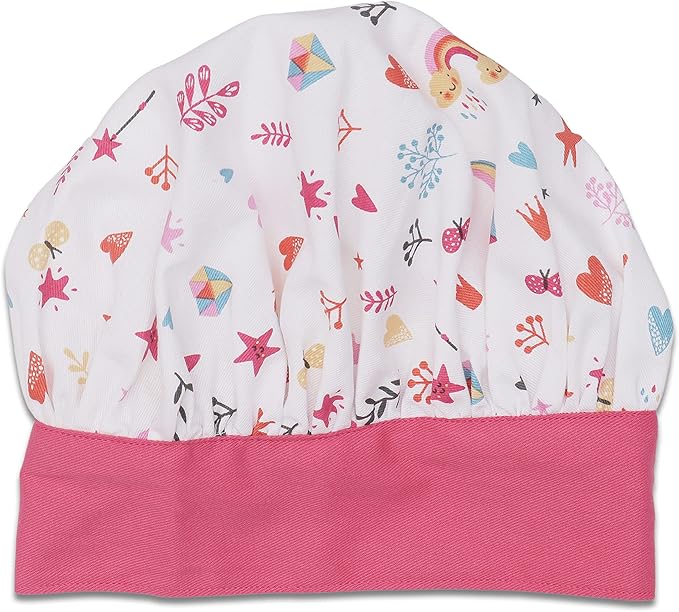 AMOUR INFINI Apron and Hat Set, 3 Pcs- Adjustable Kitchen Apron Oven Mitts Set