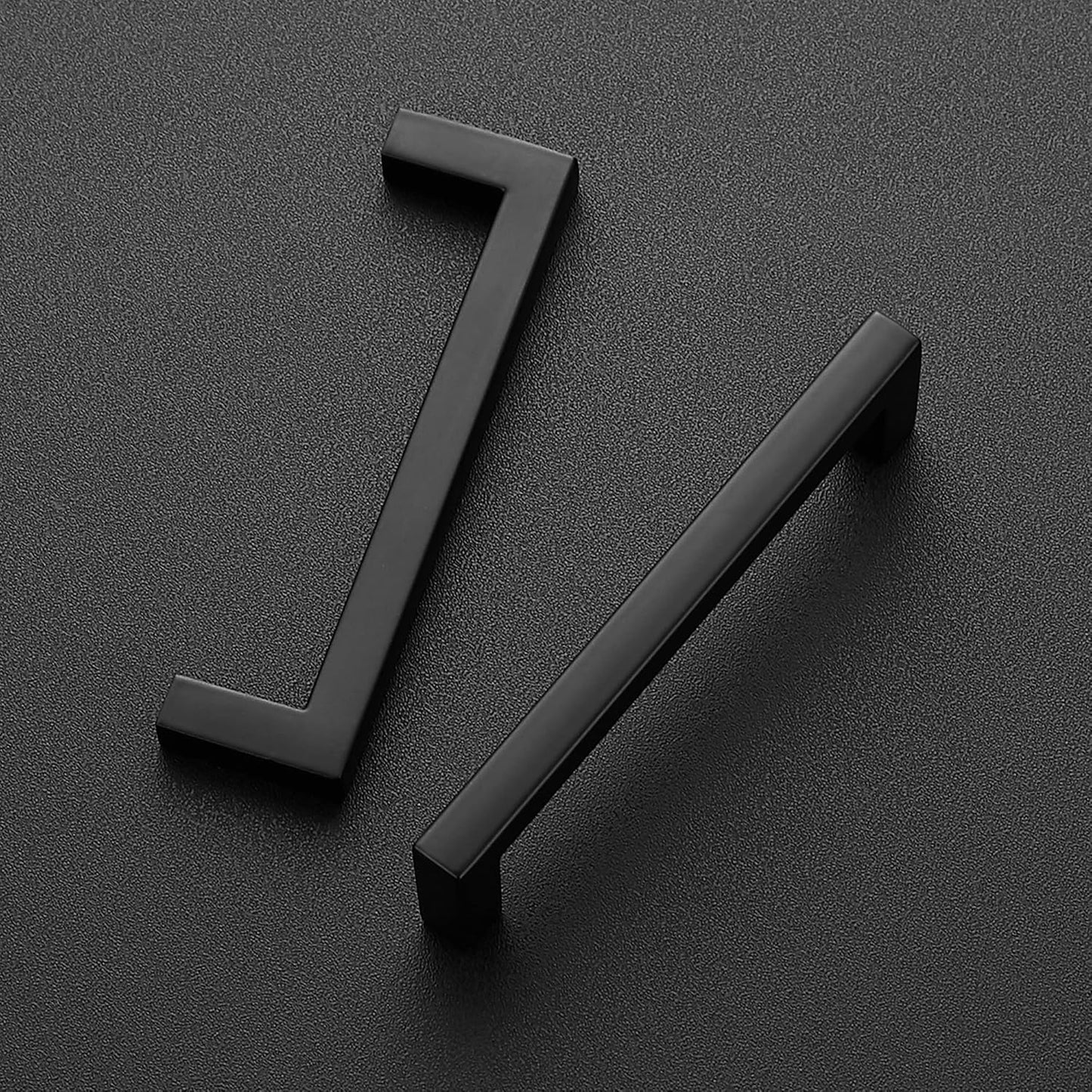 Ravinte 50 Pack Solid 3-3/4 Inch Center to Center Slim Square Bar Drawer Handles Kitchen Cabinet Handles Black Drawer Pulls Kitchen Cabinet Hardware Kitchen Handles Matte Black Cabinet Pulls